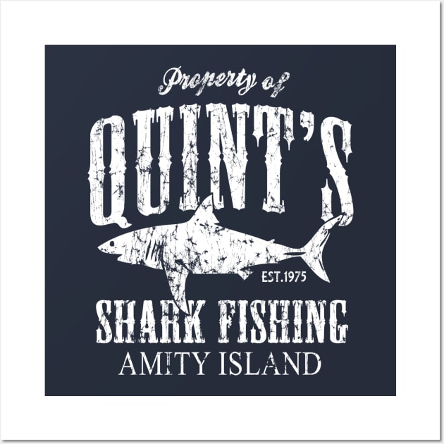 Quint's Shark Fishing Retro Amity Island Wall Art by E